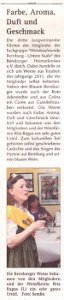 Pressebeitrag 'Farbe, Aroma, Duft und Geschmack' WochenSpiegel 30.05.2012